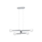Hängeleuchte Mellili, chrom, 4-fl., Metall, Kunststoff, E27