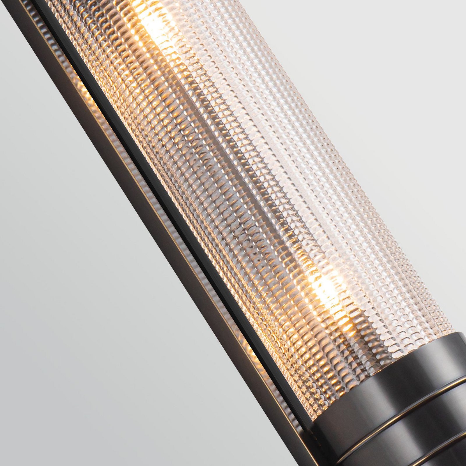 Vegglampe WILLARD, bronse, høyde 47 cm, metall/glass, 2x E14 Vegglampe WILLARD, bronse, høyde 47 cm, metall/glass, 2x E14