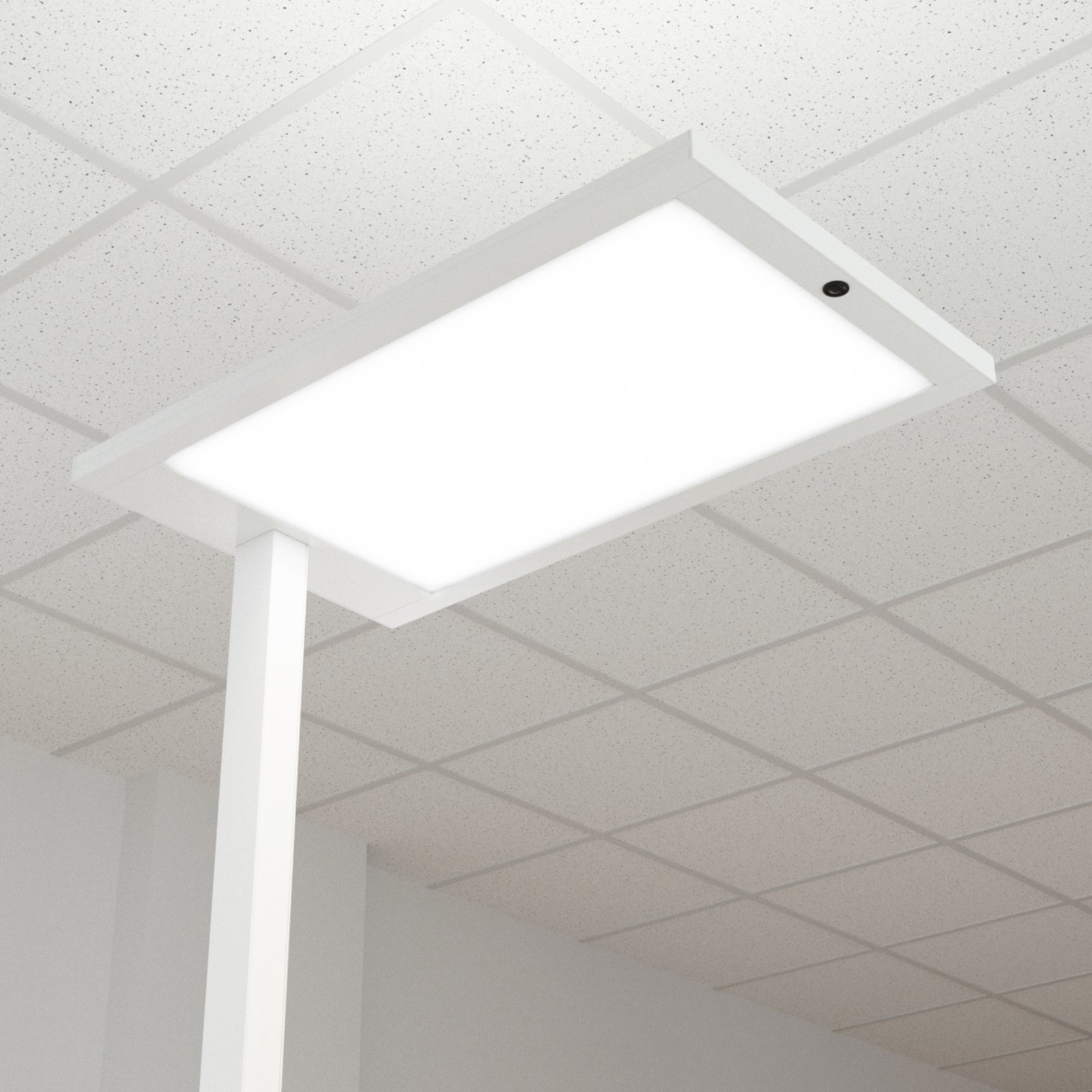 Arcchio LED office floor lamp Almira with dimmer, white, for Workroom / Office, aluminium, 95 W, energy efficiency: A+, L: 69 cm, W: 39.9 cm, H: 203 cm