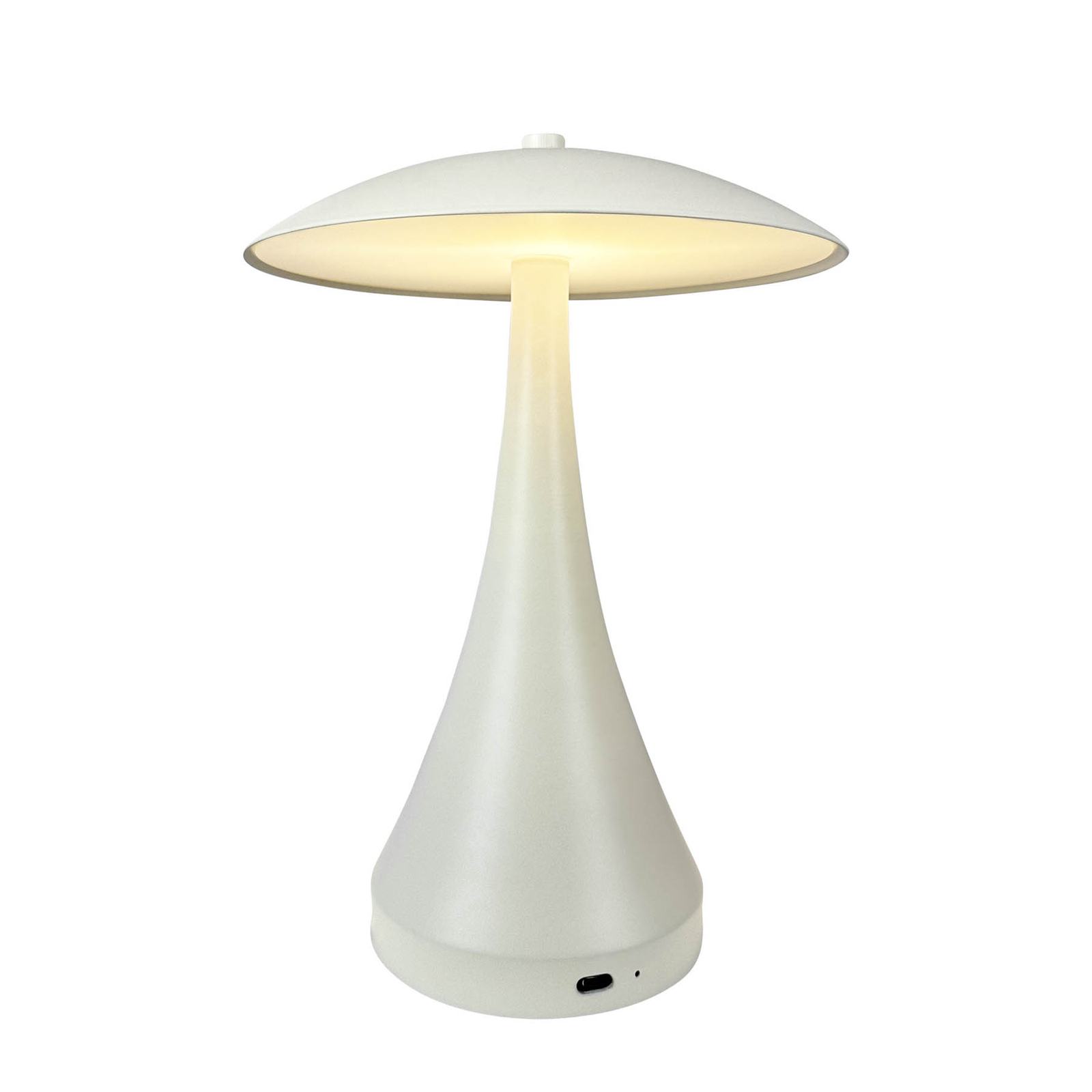 Dyberg Larsen LED table lamp Vienna, cream, height 28 cm