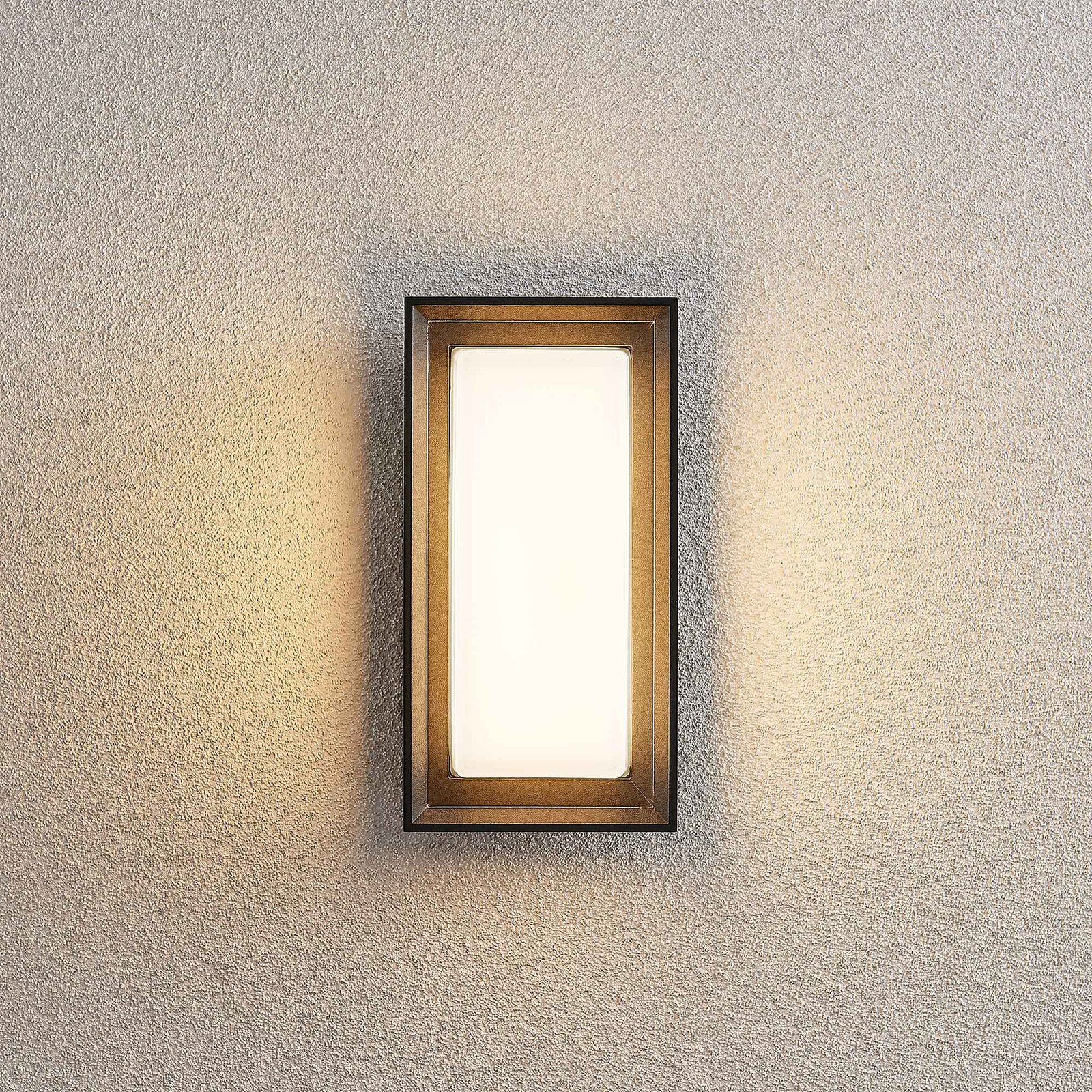 Lucande Ronida LED-Außenwandlampe, eckig