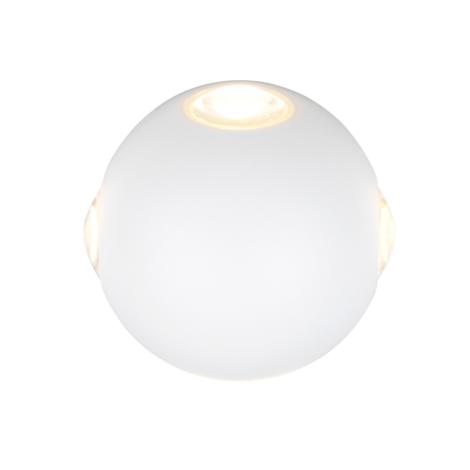 LED udendørs væglampe Avisio, mat hvid, 4-lys, halvcirkelformet