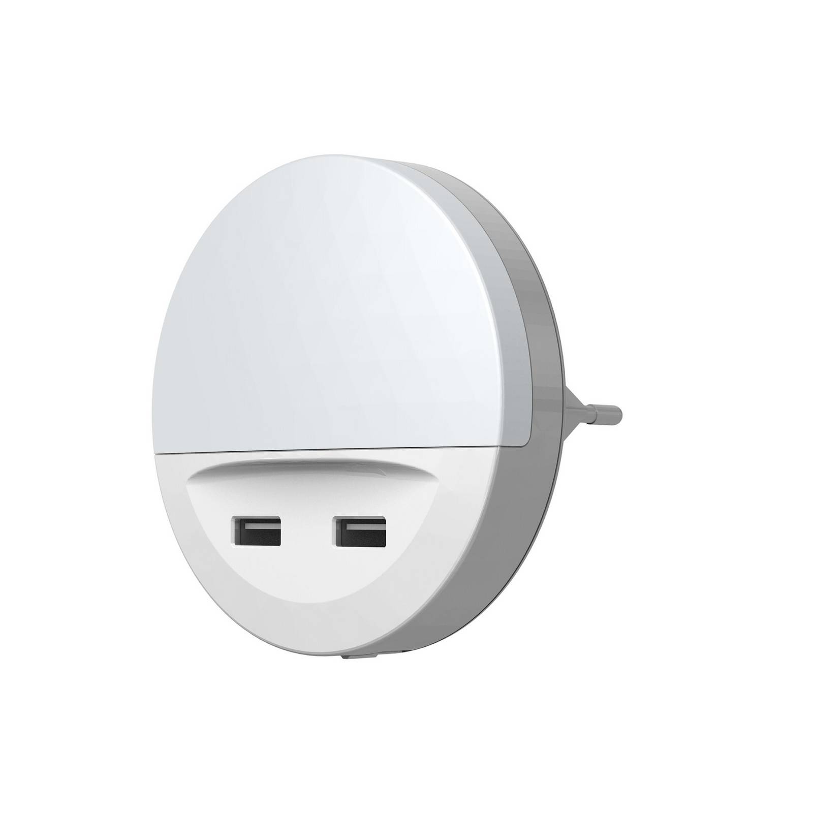 OSRAM LED-Steckdosennachtlicht LUNETTA USB, weiß, Ø 9 cm