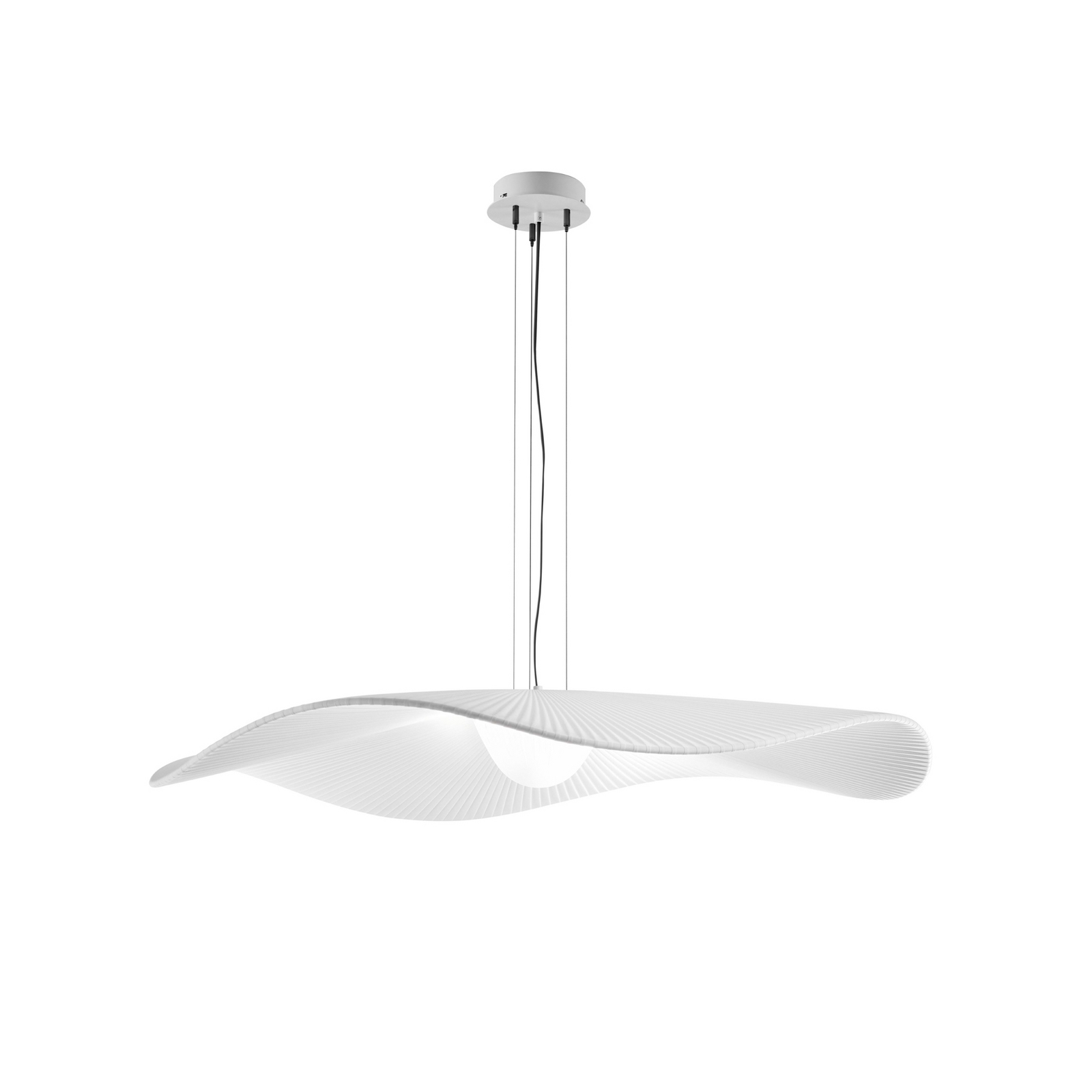 Bover LED hanglamp Mediterrània, wit, Ø 105 cm, dimbaar