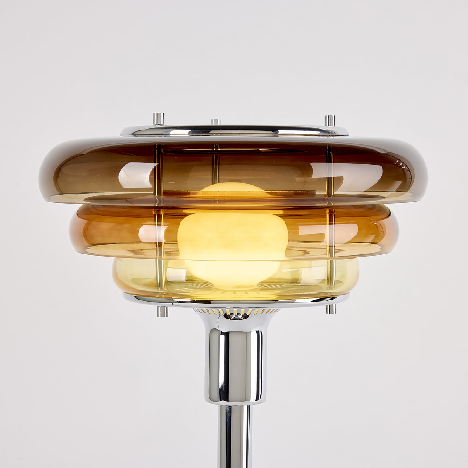 MARKET SET lampe à poser Sunset, ambre, verre, E27