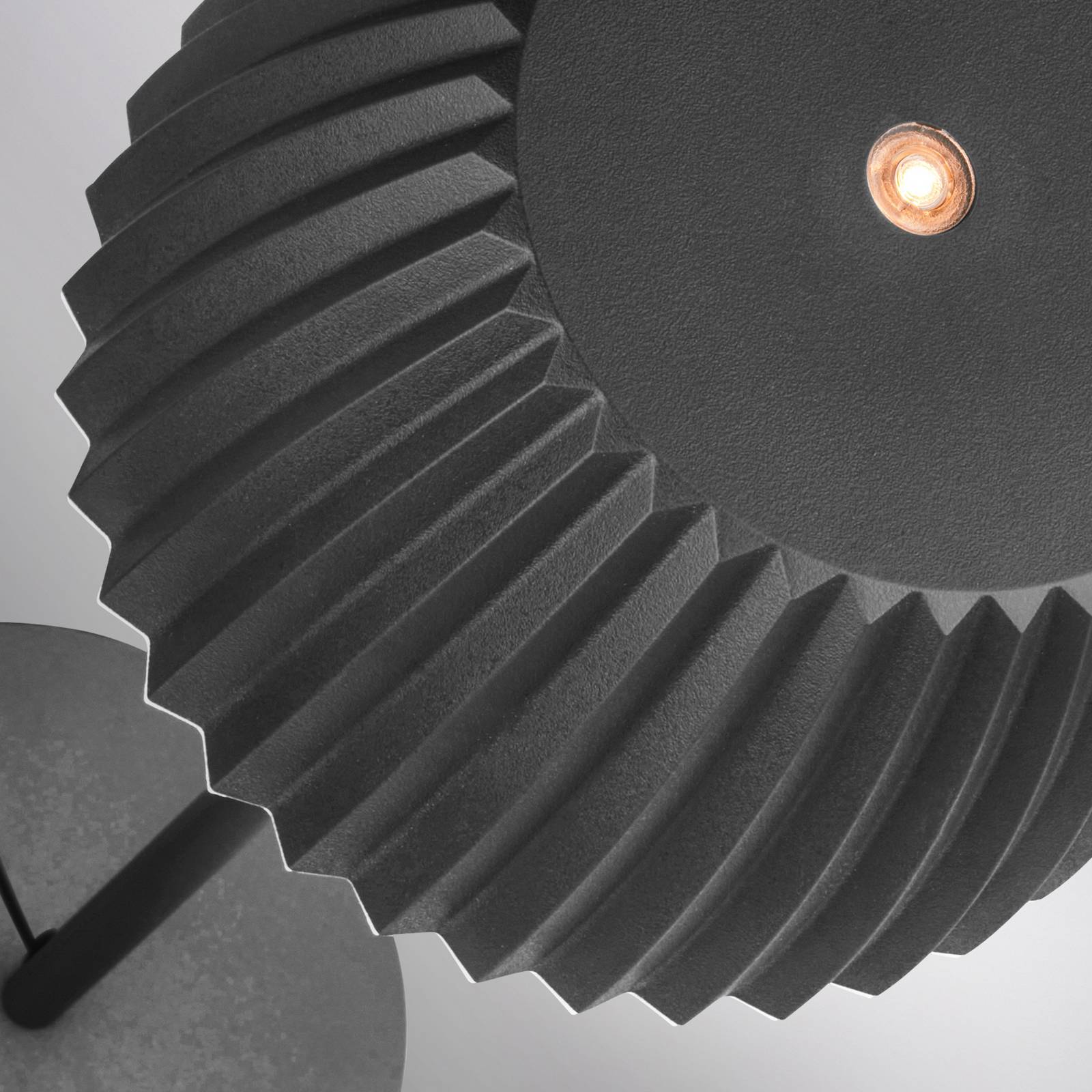 Lampa stołowa LED Loca, antracytowa, wysokość 36 cm, metal/tworzywo sztuczne