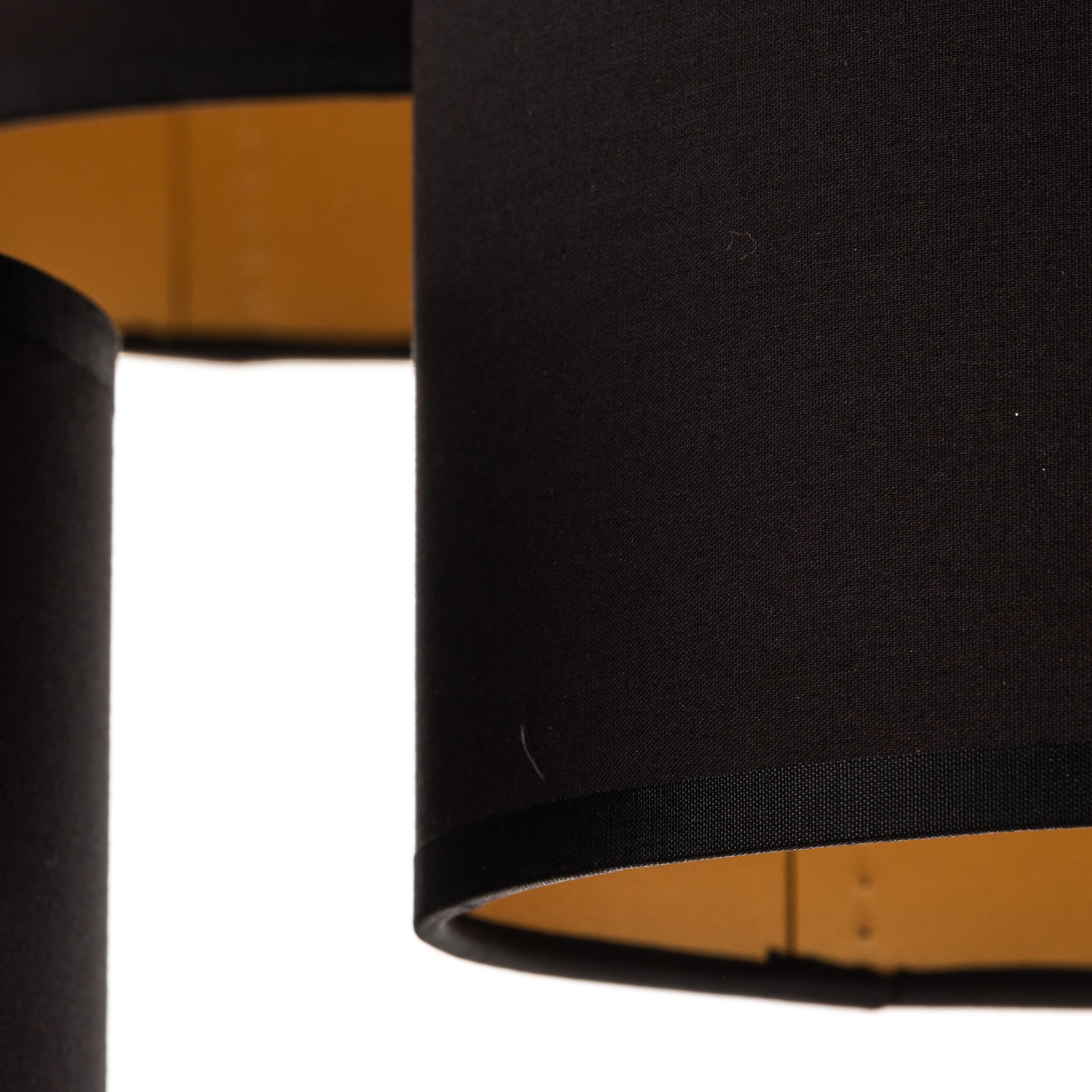 Hanglamp Soho, cilindervormig, rond 3-lamps blauw/goud
