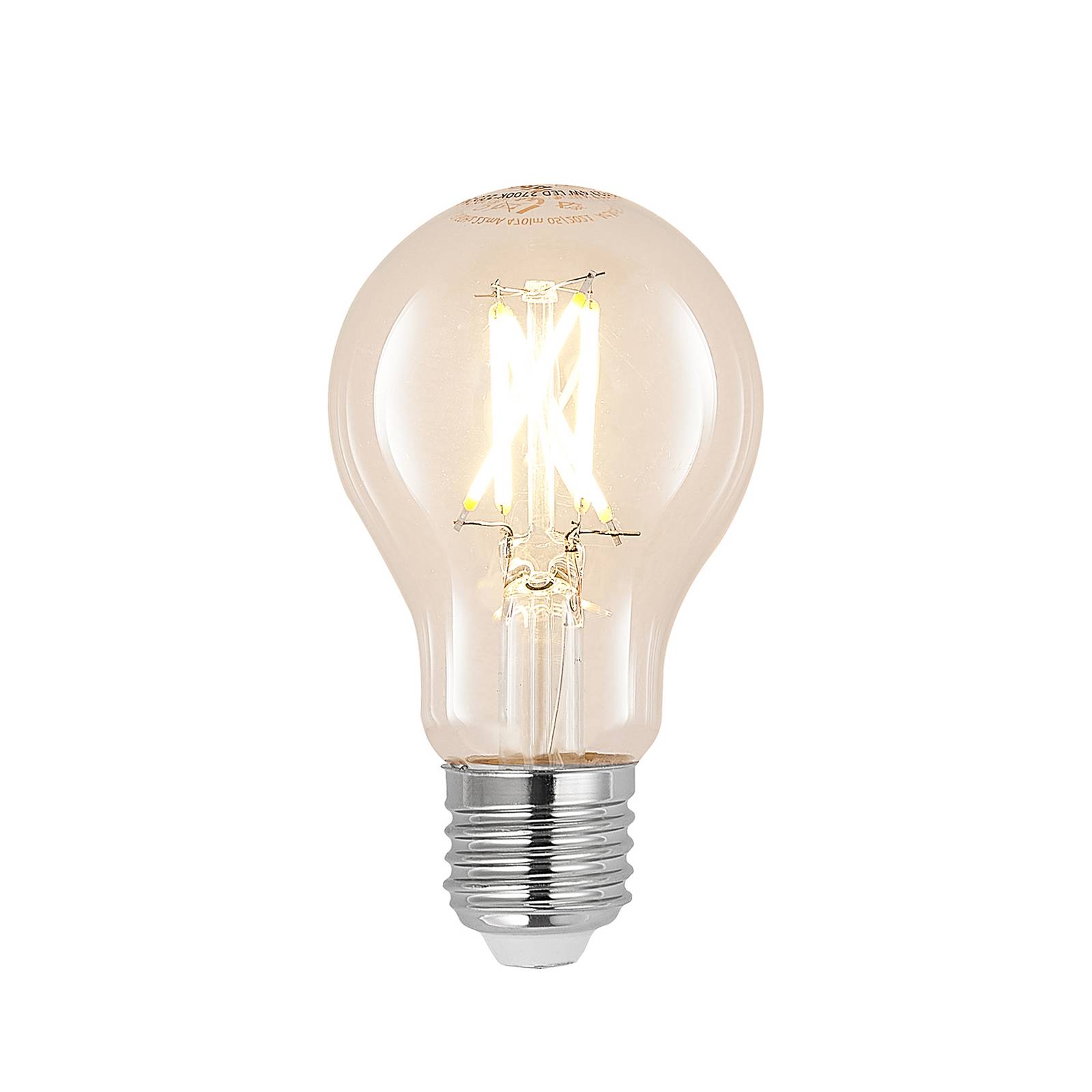 Ampoule LED E27 8 W 2 700 K fil dimmable claire