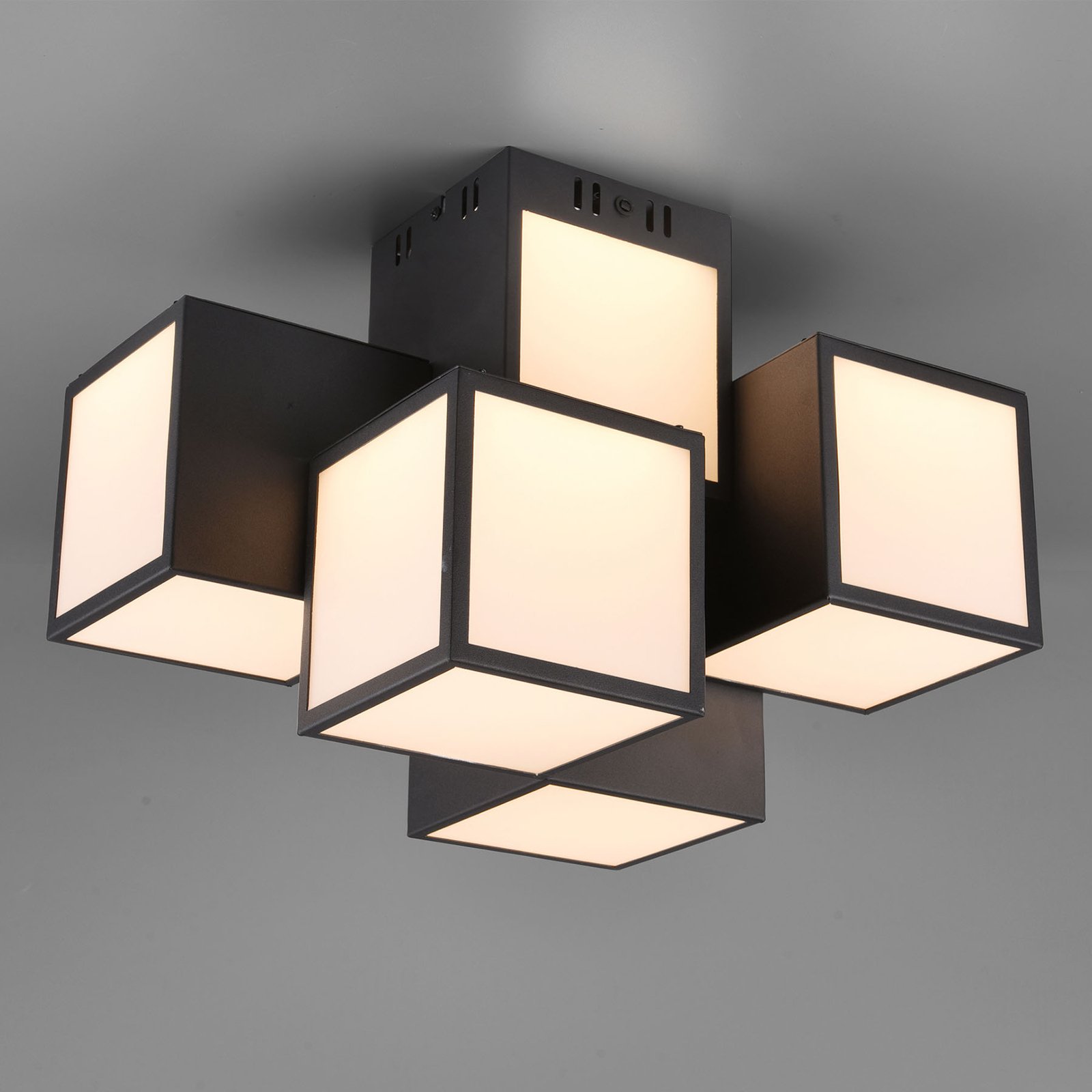 Trio WiZ Oscar lampa sufitowa LED 45x30cm, czarna