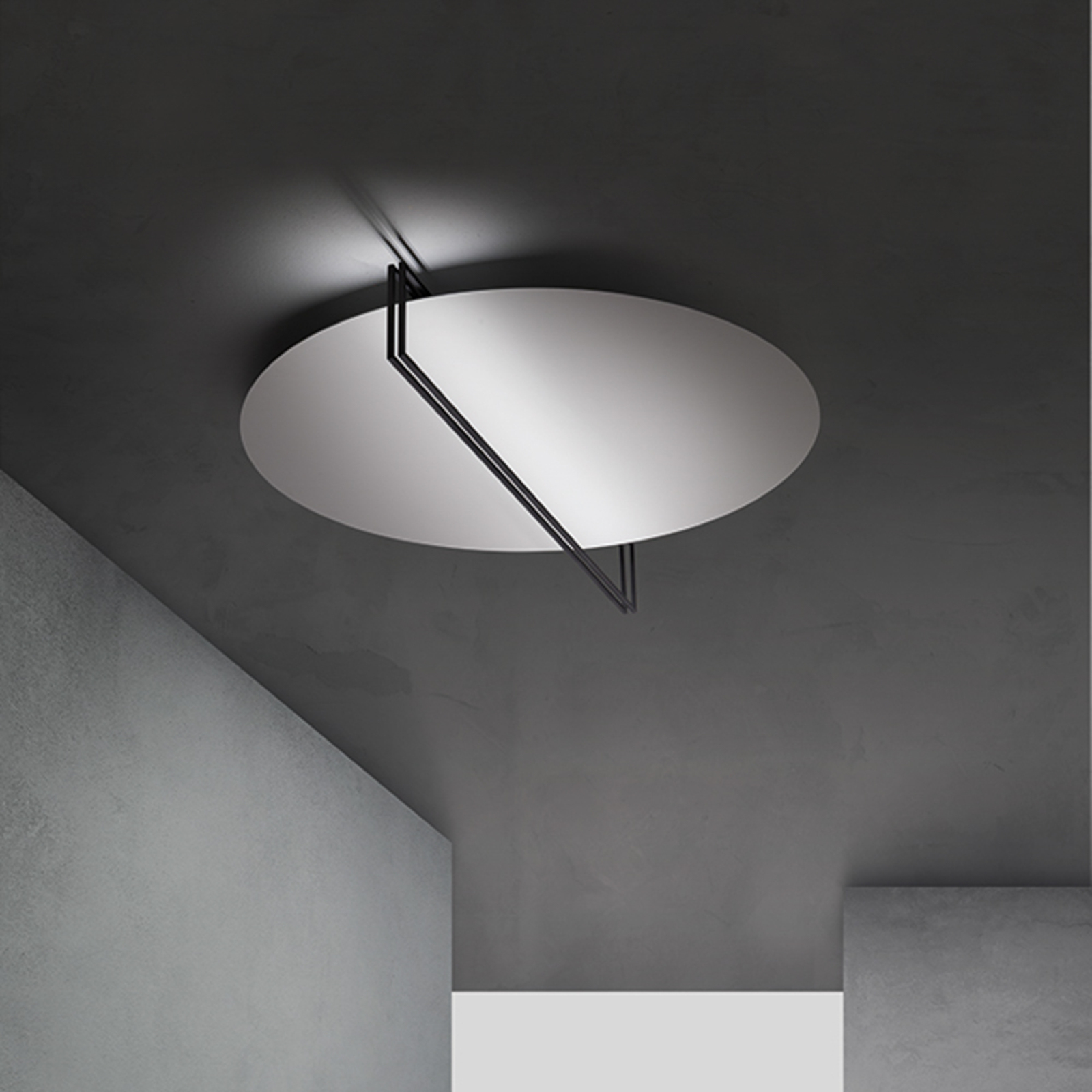 ICONE Essenza lampa sufitowa 927 Ø70cm biały/czarny