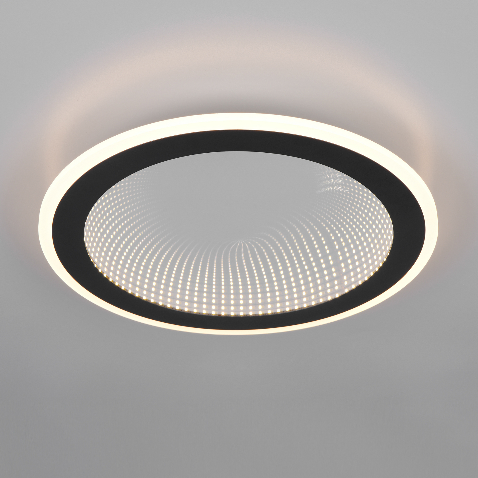 Plafoniera LED Glace, nero, CCT, dimmerabile, metallo Plafoniera LED Glace, nero, CCT, dimmerabile, metallo