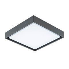 EVN LED vonkajšie stropné svietidlo Tectum, 24x24 cm, antracit, 110°