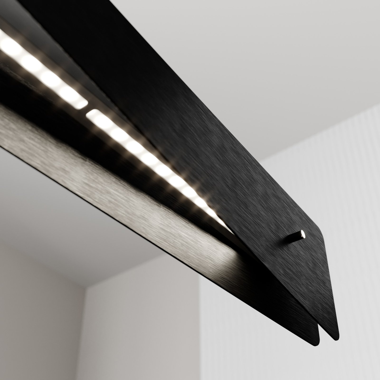 Lucande Lian LED závěsné světlo, černé, hliník