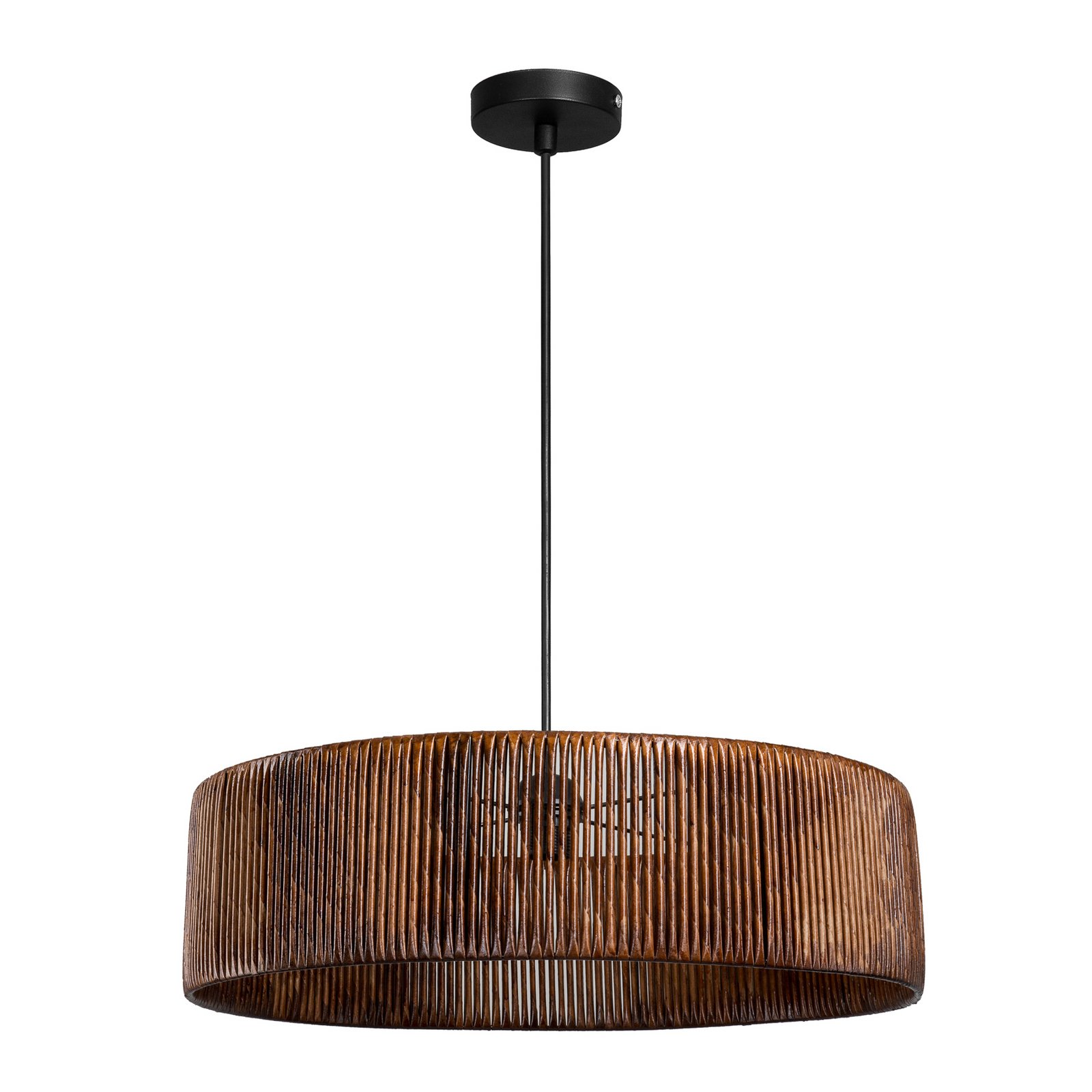 Hängeleuchte Roya Cylinder, Ø 55 cm, dunkelbraun, Papier Hängeleuchte Roya Cylinder, Ø 55 cm, dunkelbraun, Papier