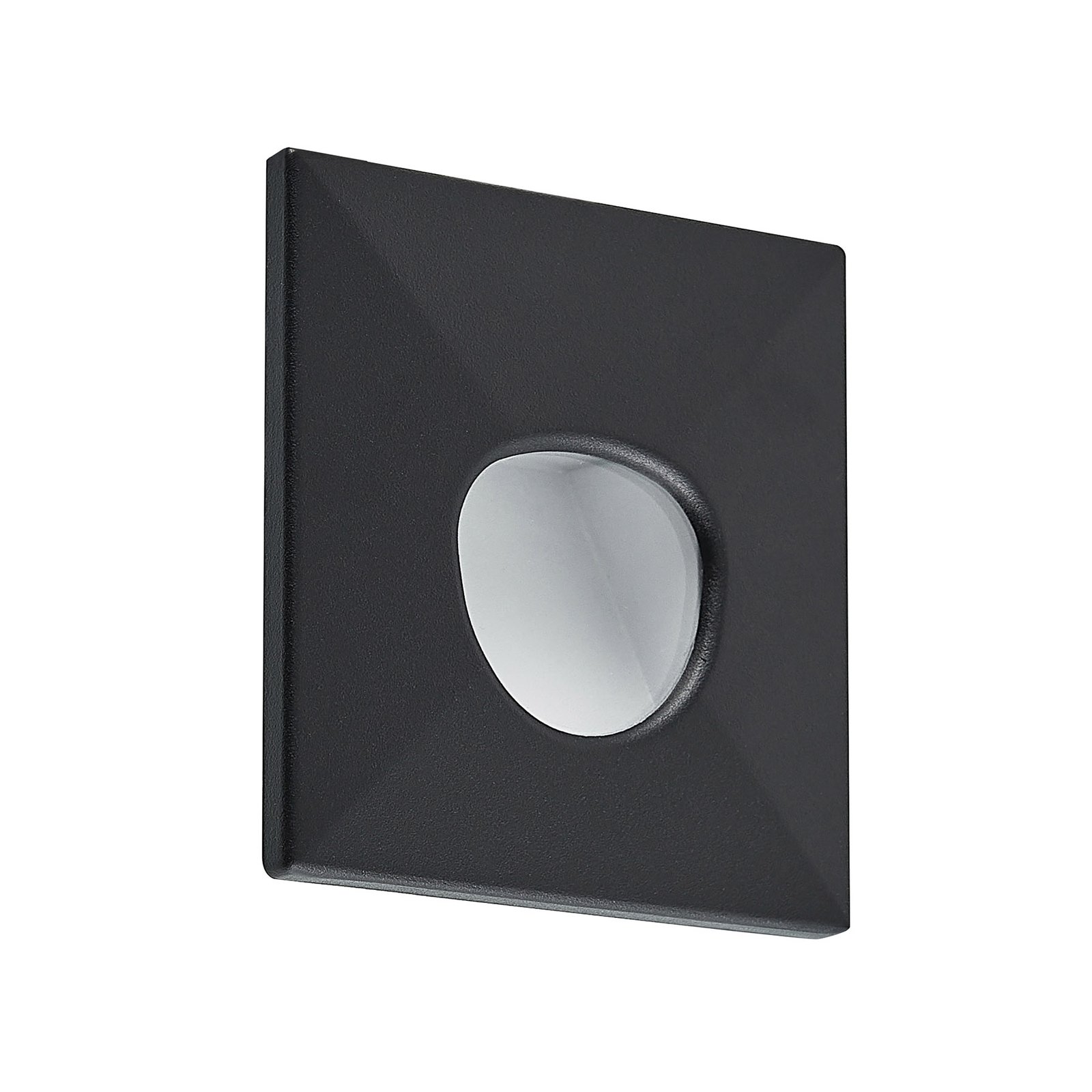 Molto Luce LED-Einbaulampe Wall 68 R Sina IP44 SQ, schwarz