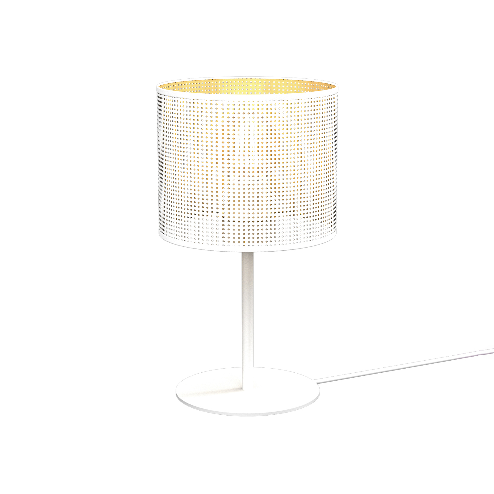 Jovin table lamp, height 34 cm, white/gold