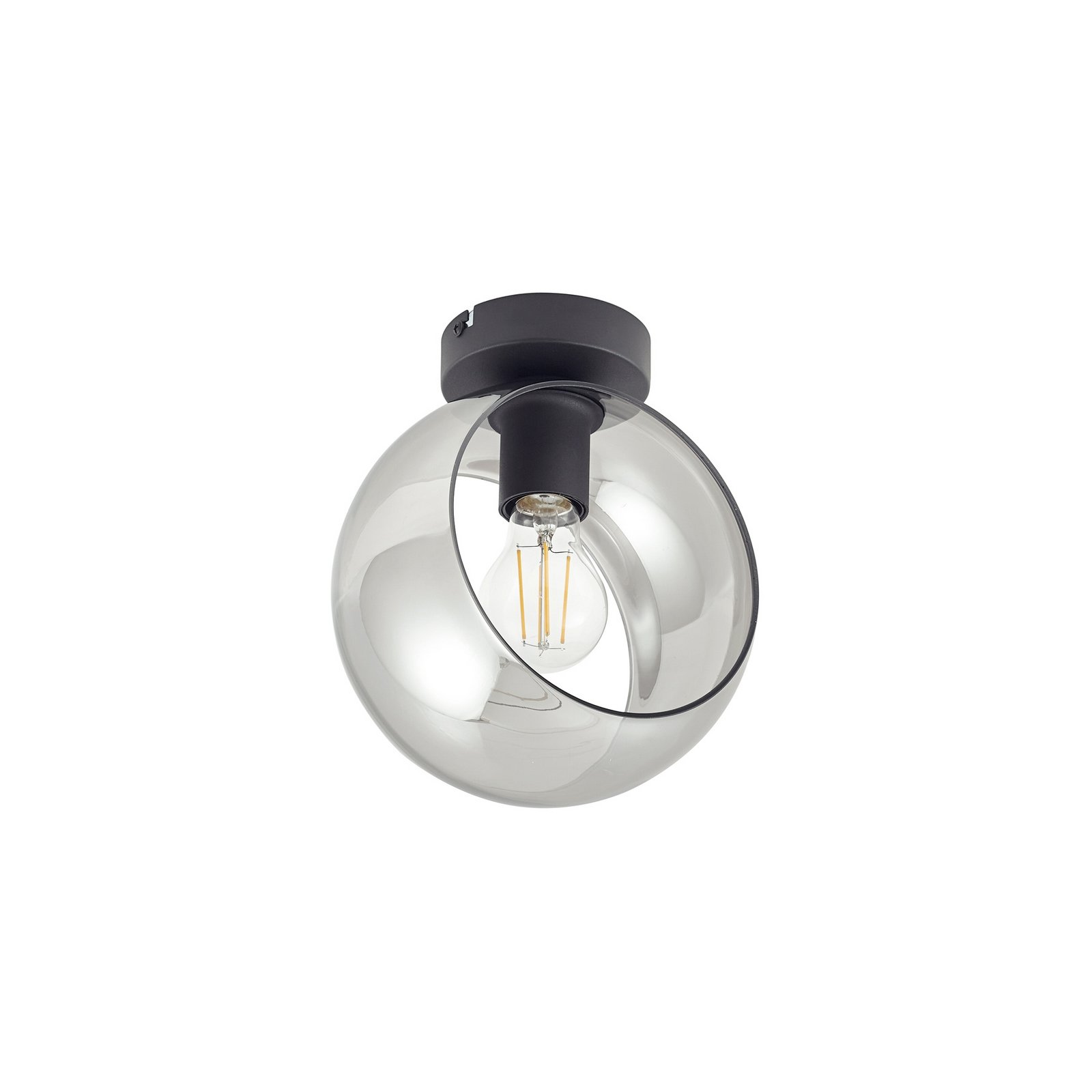 Roton Plafonnier Ø20 Gris/Noir - Lindby