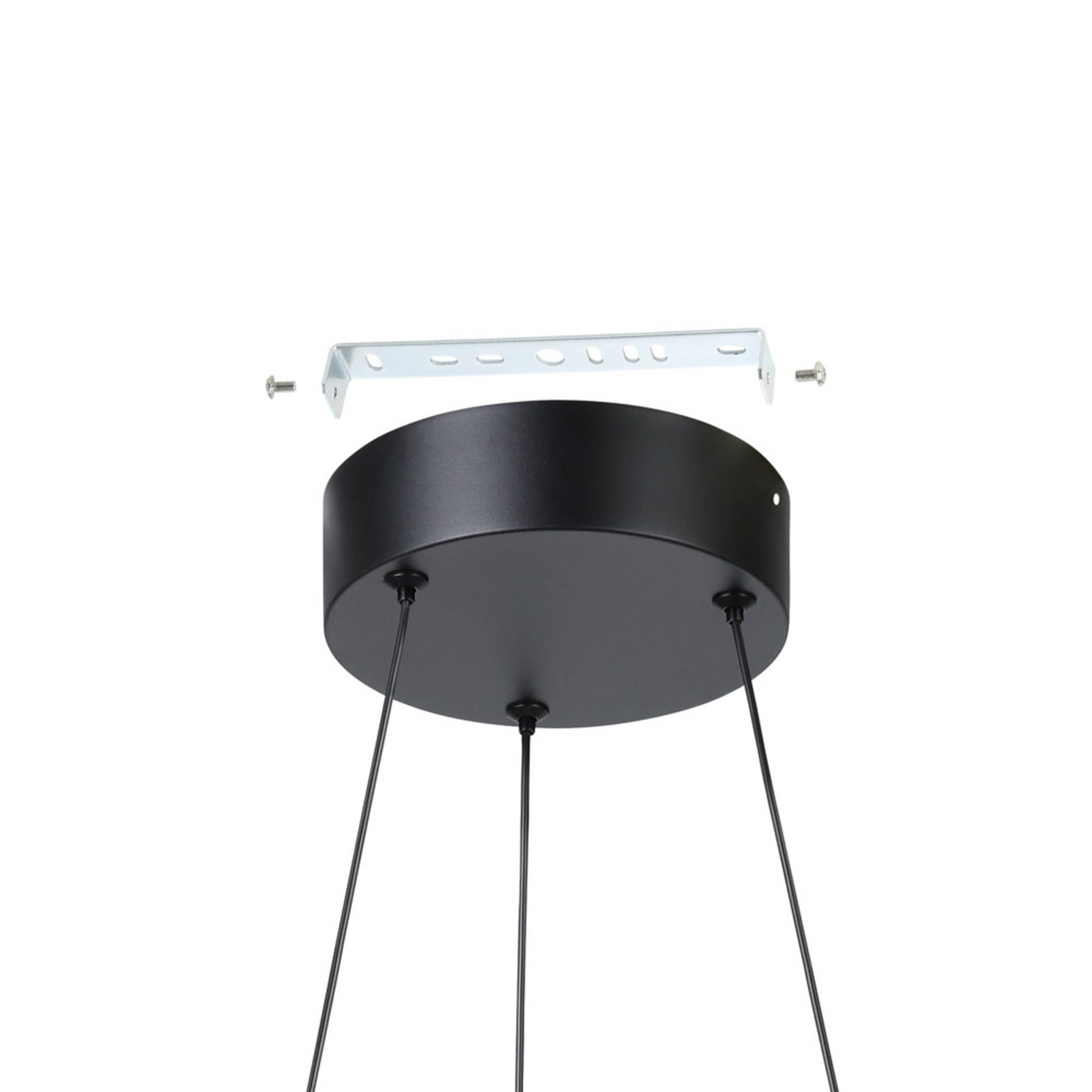 EGLO LED hanglamp MEZZOMONTE, zwart, Ø 48 cm, CCT
