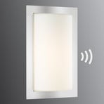 Luis outdoor wall light, stainless steel, motion detector