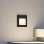 Arcchio LED recessed wall lamp Zamo, black, 11 cm, IP65