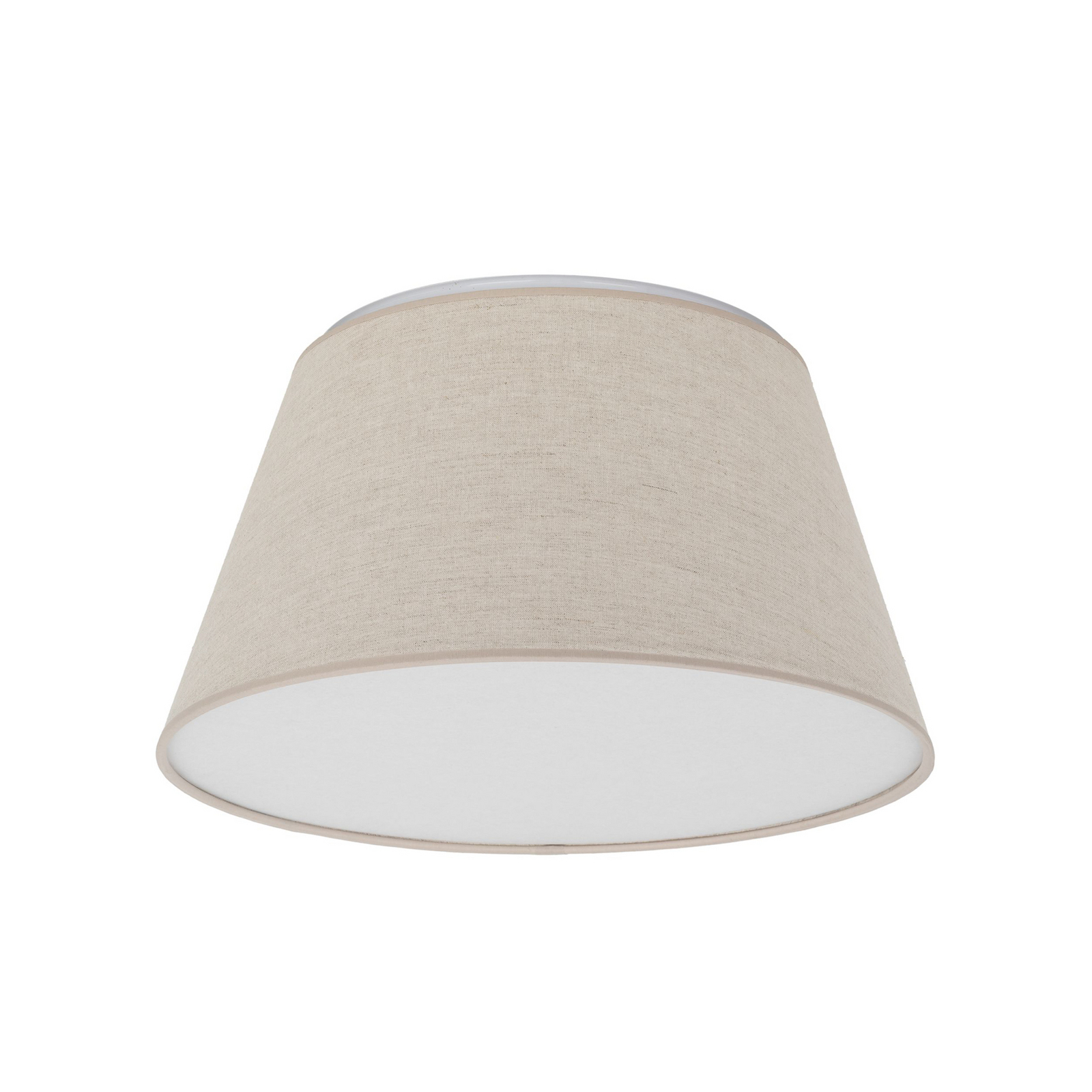 Plafondlamp Formo, beige, linnen, Ø 38 cm, E27