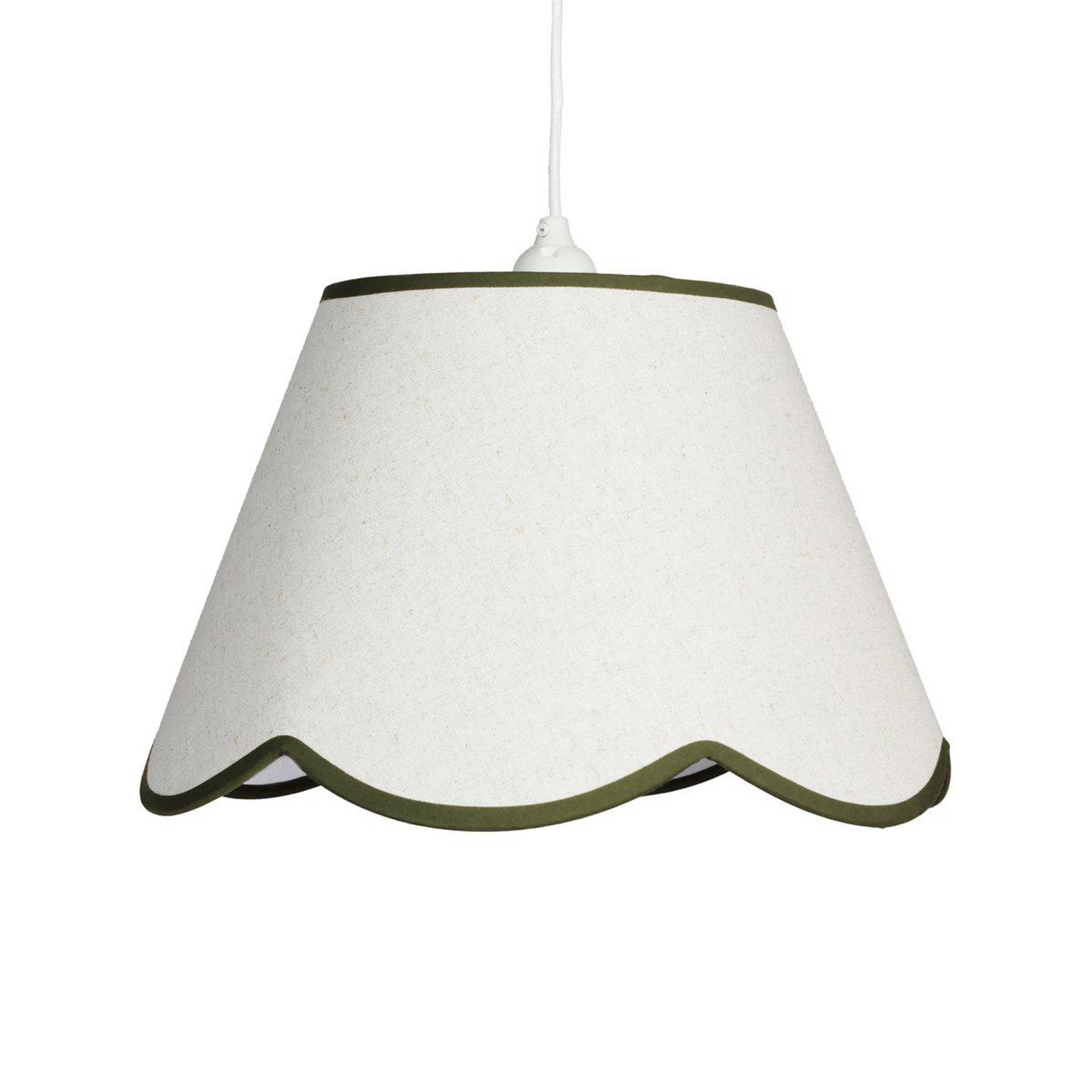PR Home piekaramā lampa Nell, sūnu zaļa, Ø 35 cm, E27, audums