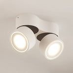 Arcchio Rotari LED griestu prožektors, balts, 2 gaismas, 2x8,9 W