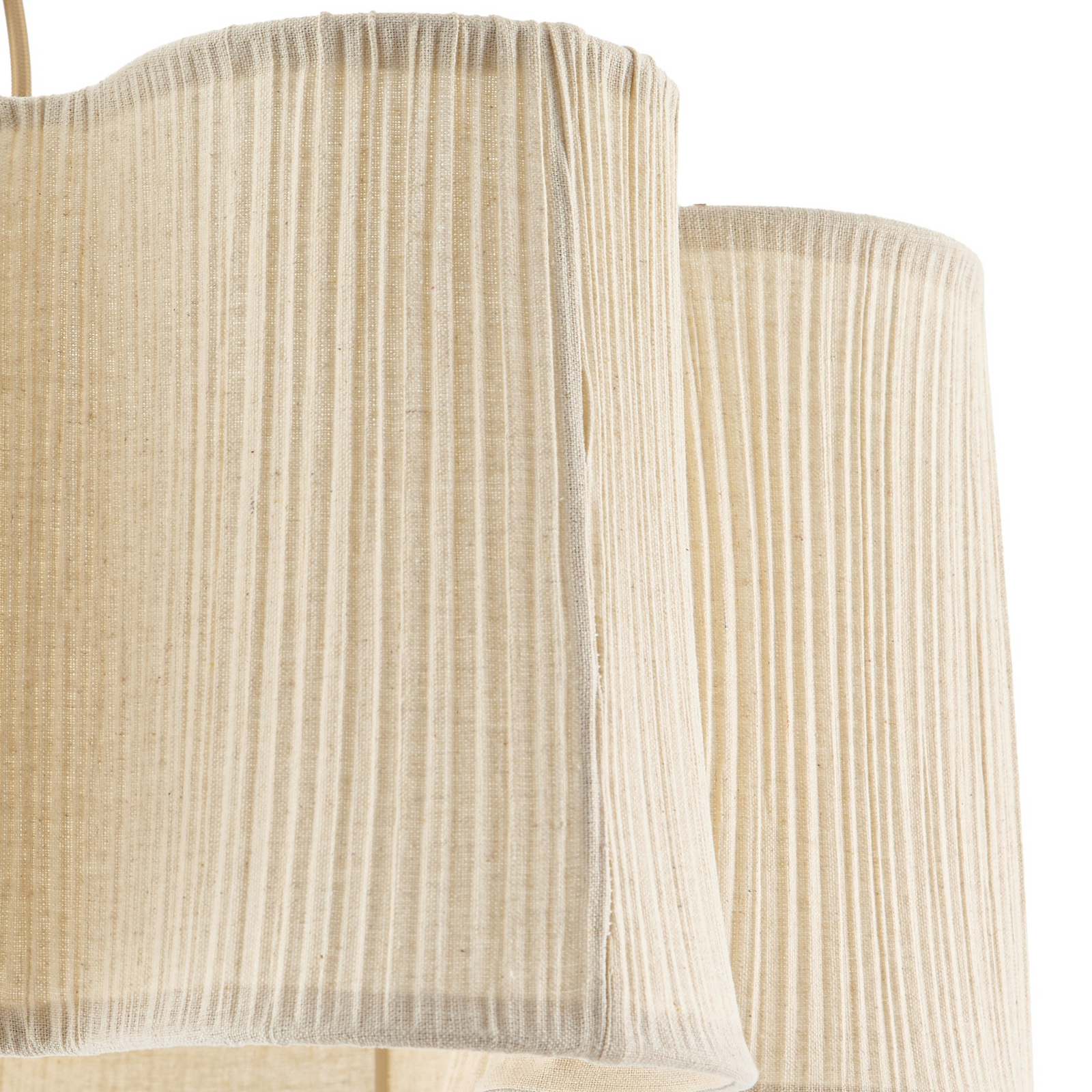 Lorna pendant light, natural colour, linen, Ø 60 cm - Lindby