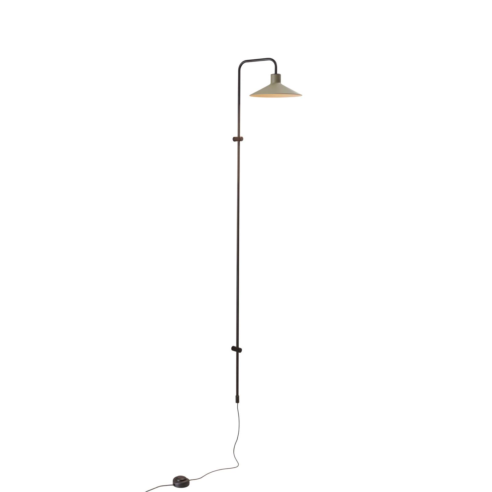 Bover Platet A05 LED-væglampe med dæmper oliven
