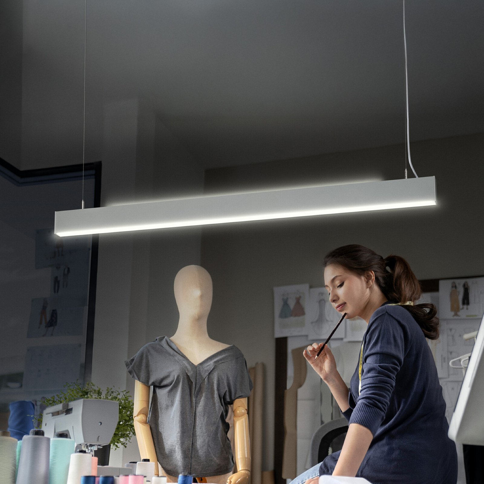 OSRAM LED-Hängelampe Office line Cuboid weiß 4.000 K DIM