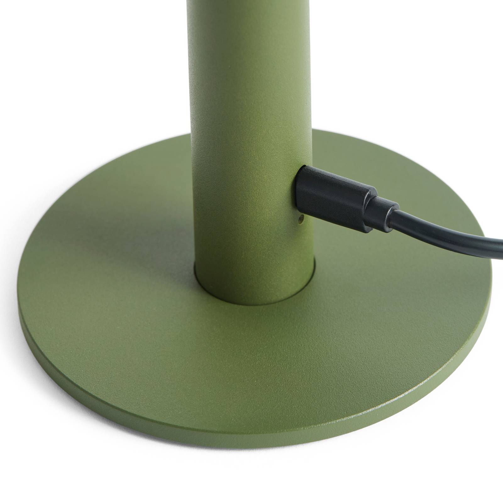  Hay Hay Led Rechargeable Table Lamp Host Portable, Olive Green, 22 Cm, Ip44 