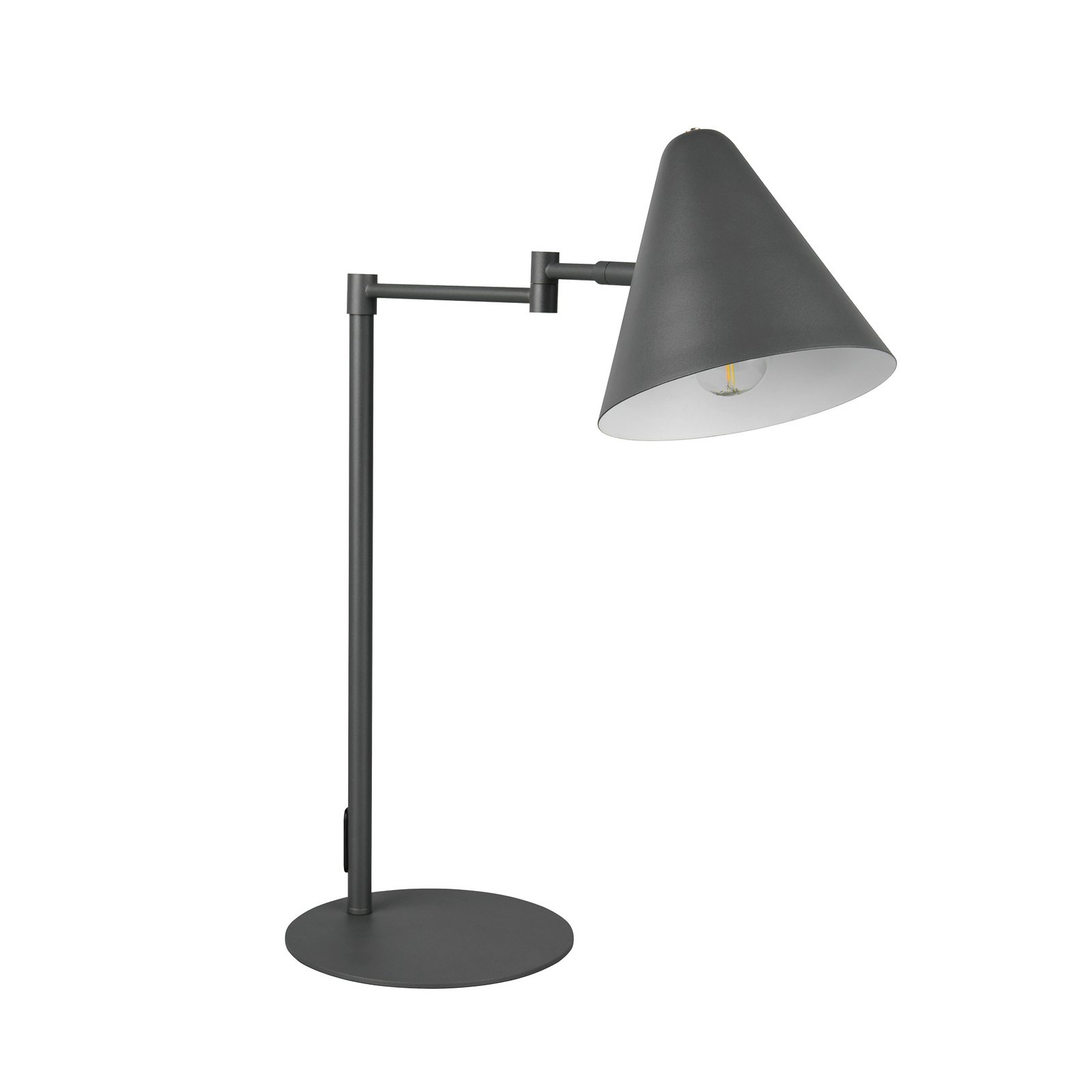 Lampada da tavolo Cosima, antracite, altezza 50 cm, metallo