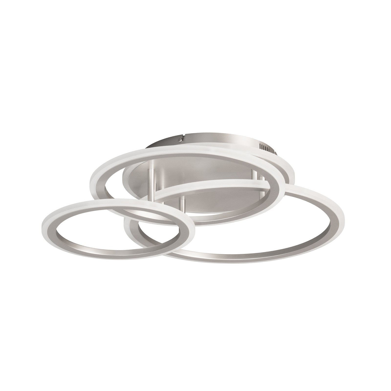 Lámpara LED de techo GELDER, níquel, 60 x 51 cm, control remoto RGBW