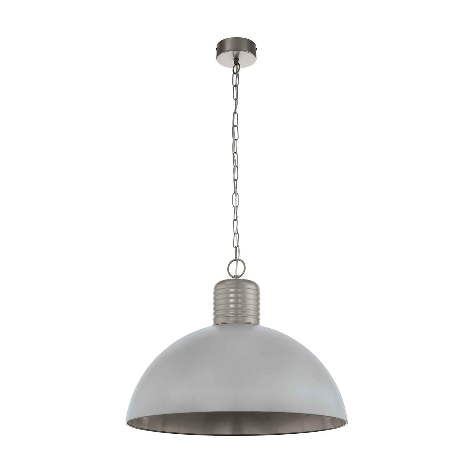 EGLO Coldridge pendant light, 65 cm, pearl grey, for Living / Dining Room, aluminium, steel, E27, 60 W, energy efficiency: A++