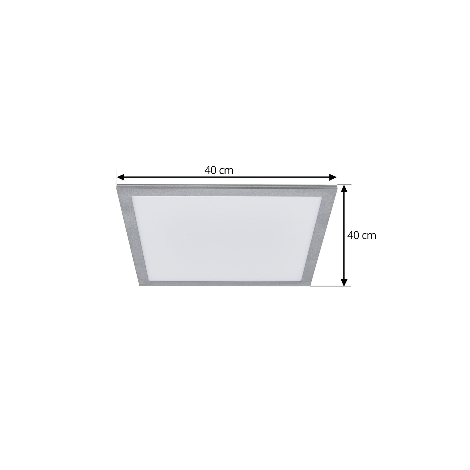 Arcchio LED-Panel Lyndra, 40 cm, silber, Alu, dimmbar, CCT