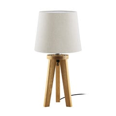 HerzBlut Elli lámpara mesa, roble engrasado/crema