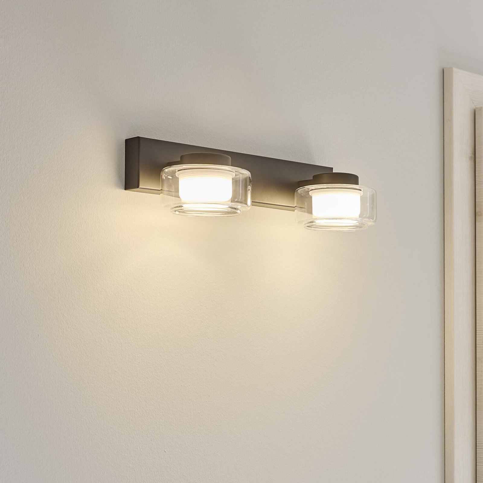 OSRAM LED-Wandleuchte ORBIS FLAME, schwarz, 2-flg., CCT IP44
