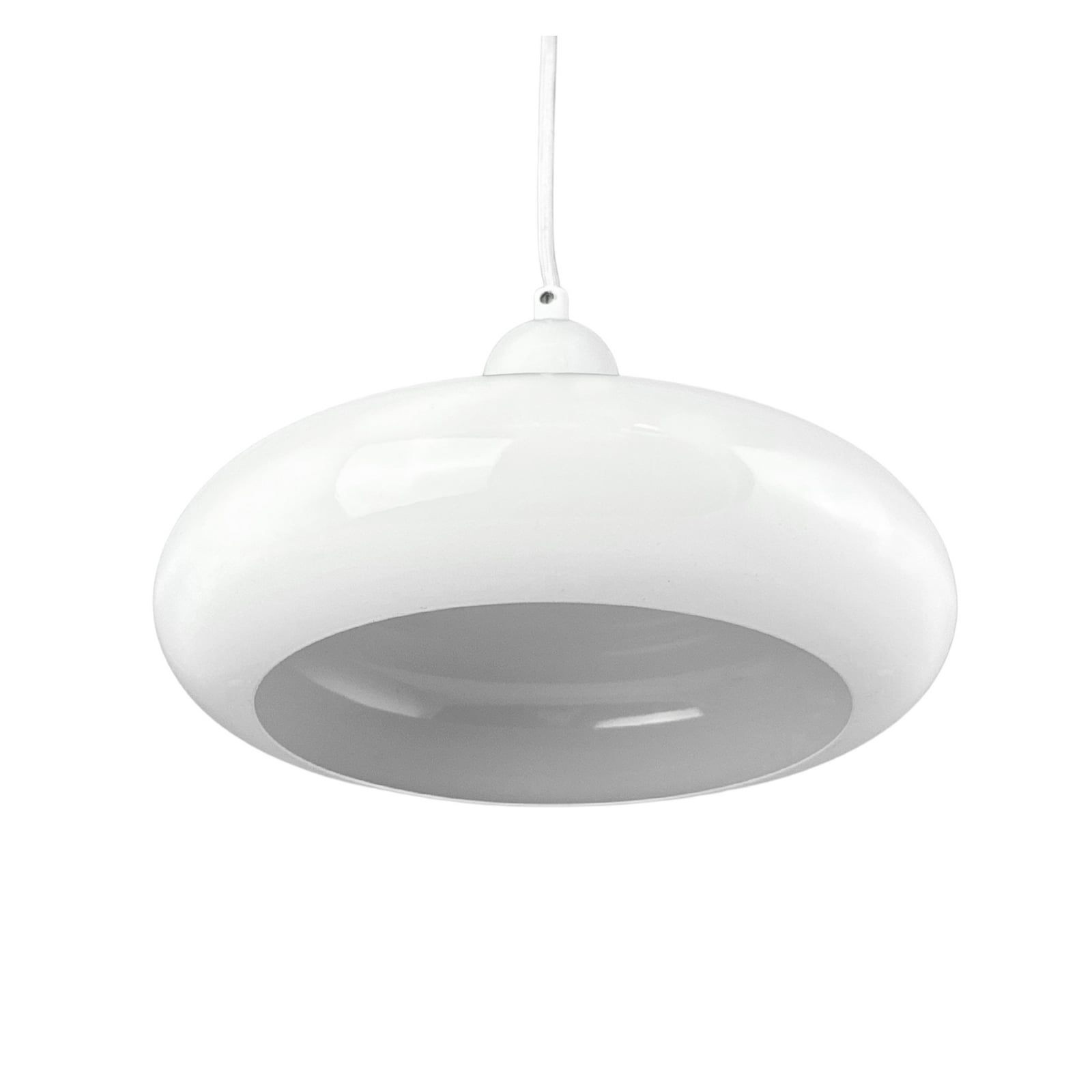 Závěsné světlo Planet Mini, bílé, kov, Ø 27 cm – Dyberg Larsen Závěsné světlo Planet Mini, bílé, kov, Ø 27 cm – Dyberg Larsen