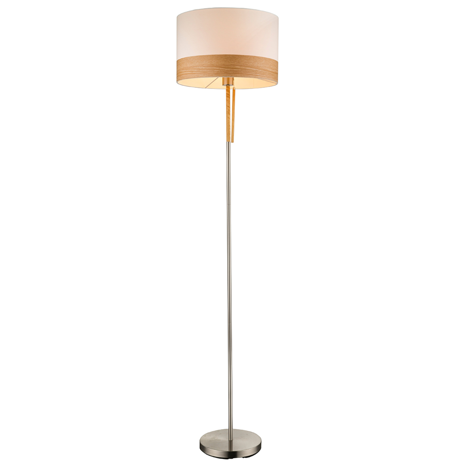 With a pull switch - floor lamp Libba, cream-wood
