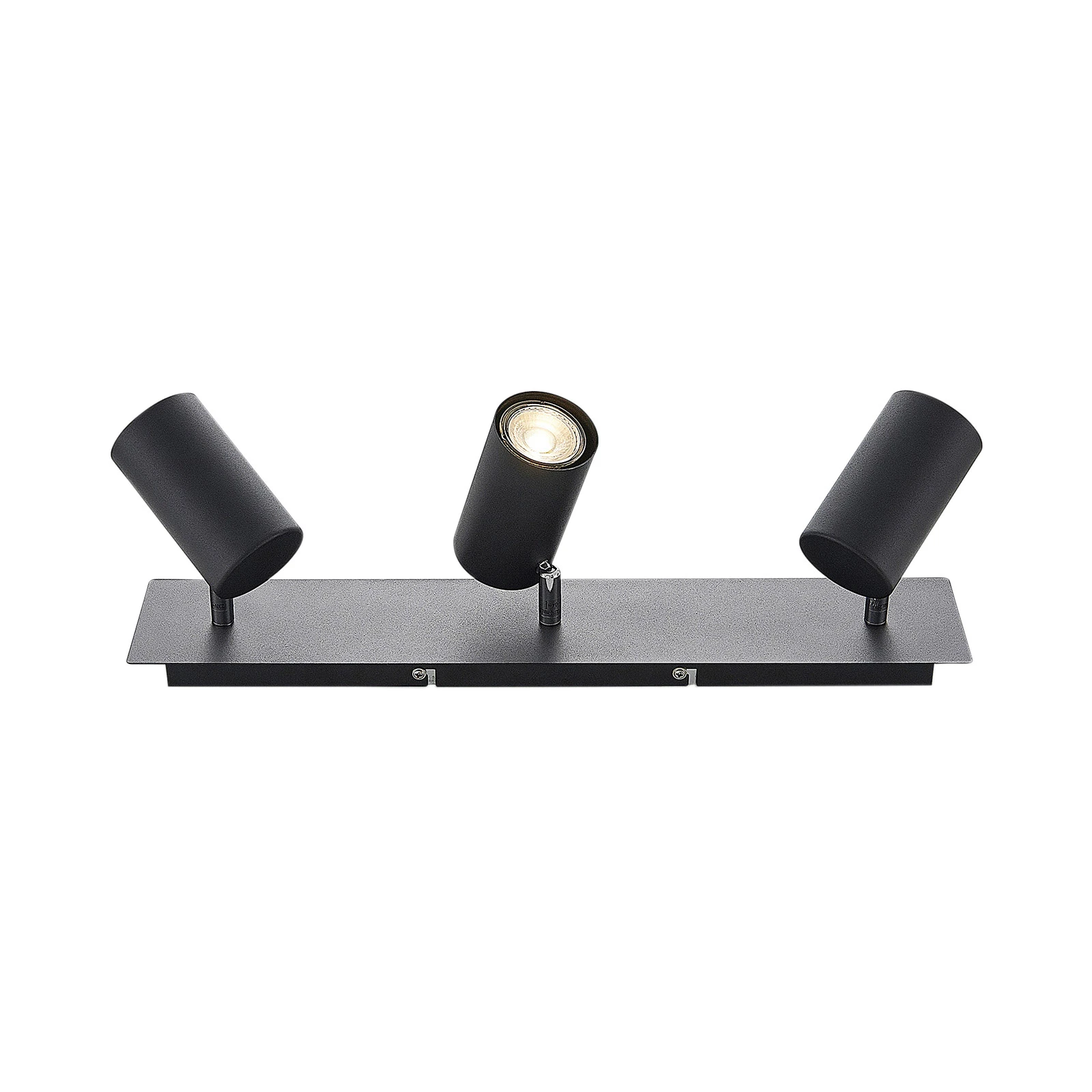 Spot de plafon Lindby Joffrey, 49cm, negru, 3 becuri, GU10