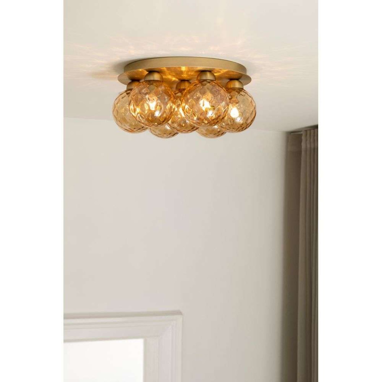 Nuura Apiales ceiling lamp, Ø 38 cm, brass/gold colour