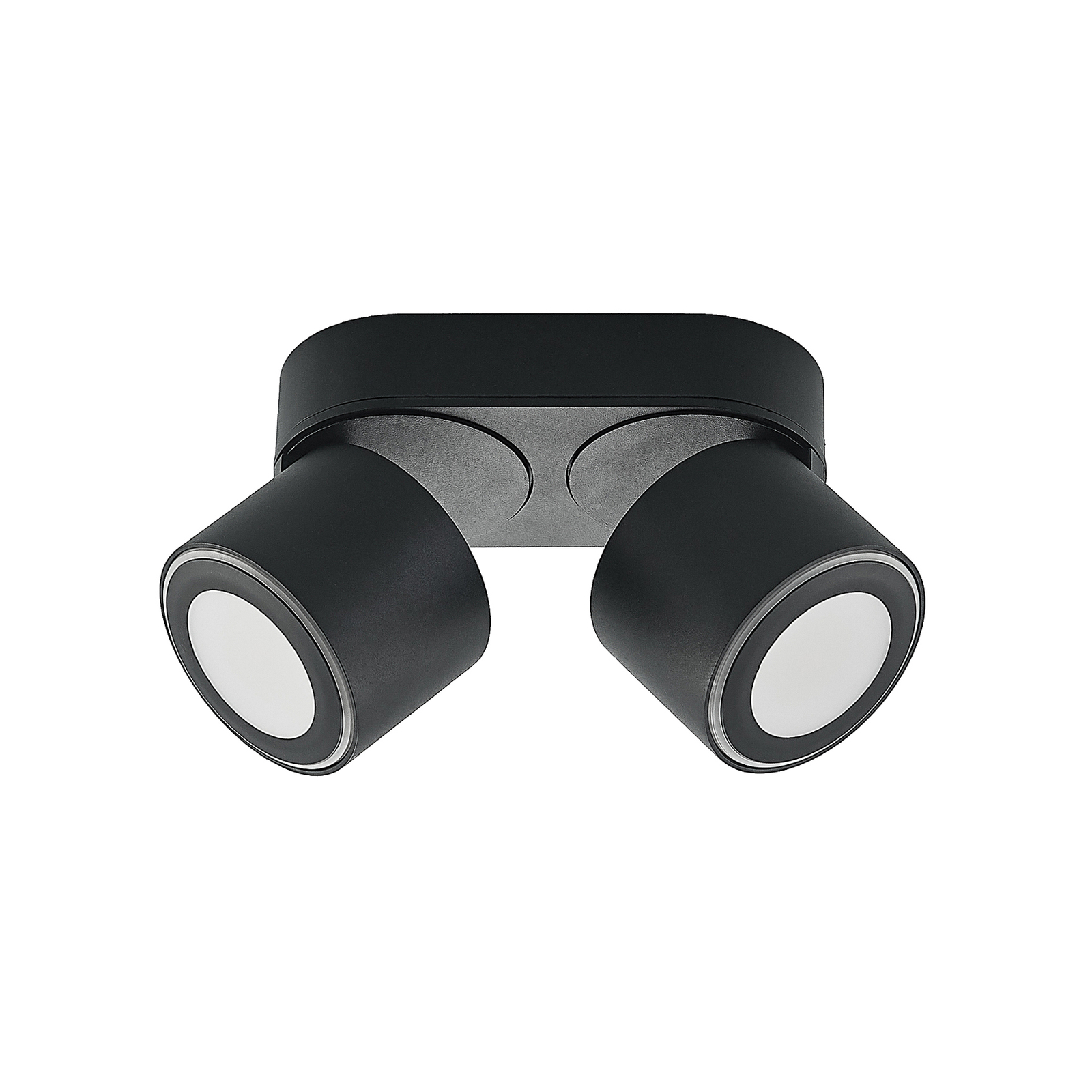 Lindby Lowie foco LED, 2 luces, negro