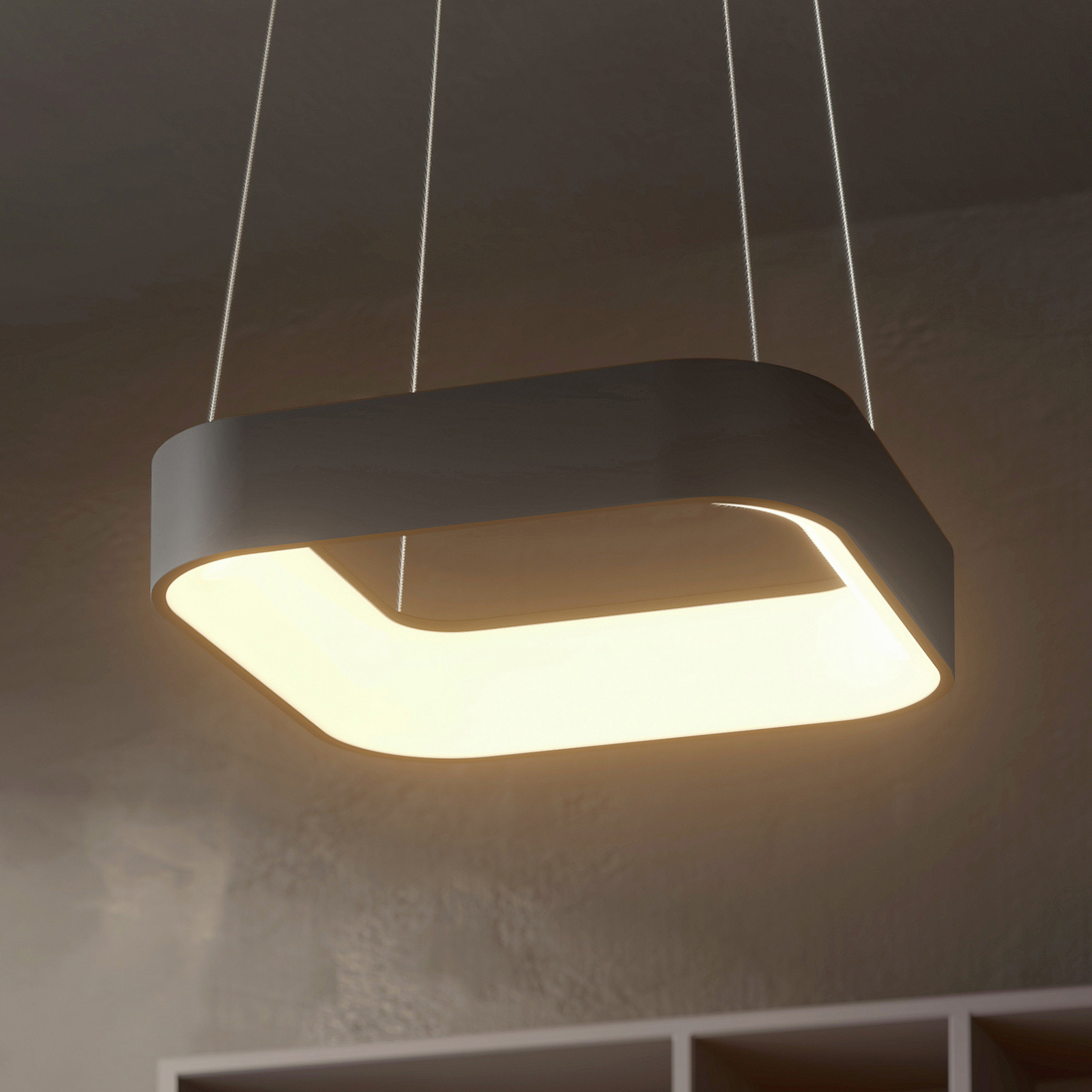 Arcchio LED pendant light Aleksi angular black