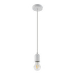 Lampada a sospensione Hattie, portalampada E27, Ø 4,7 cm, bianco, metallo -