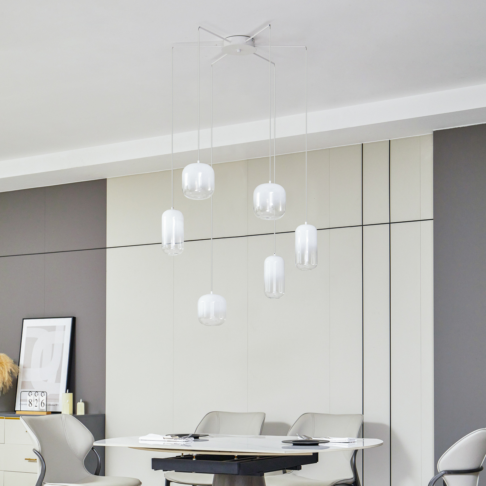 Avelina 6 LED Hanglamp Wit - Lucande