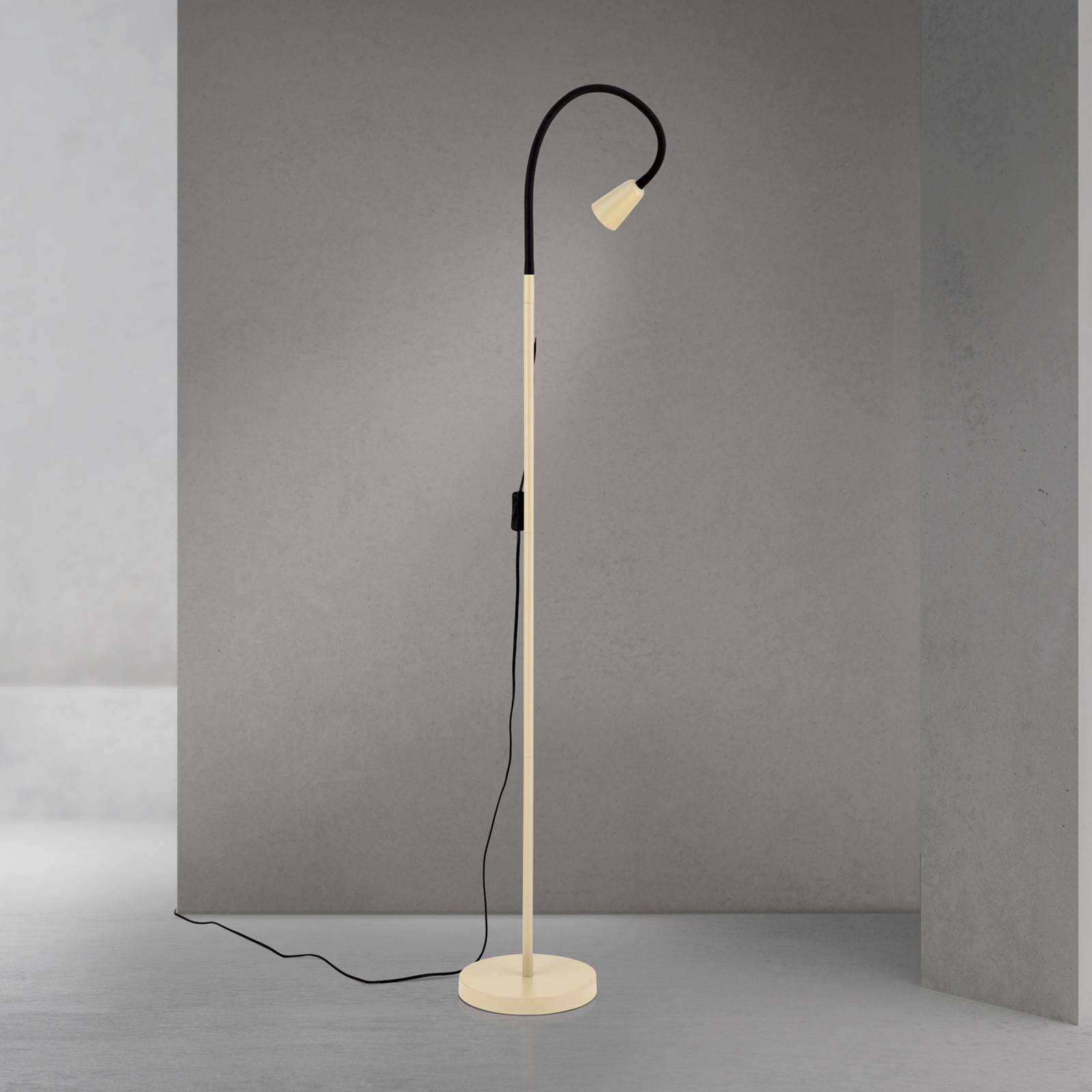 Lampa stojąca Dotty, khaki, wysokość 145 cm, elastyczne ramię, GU10