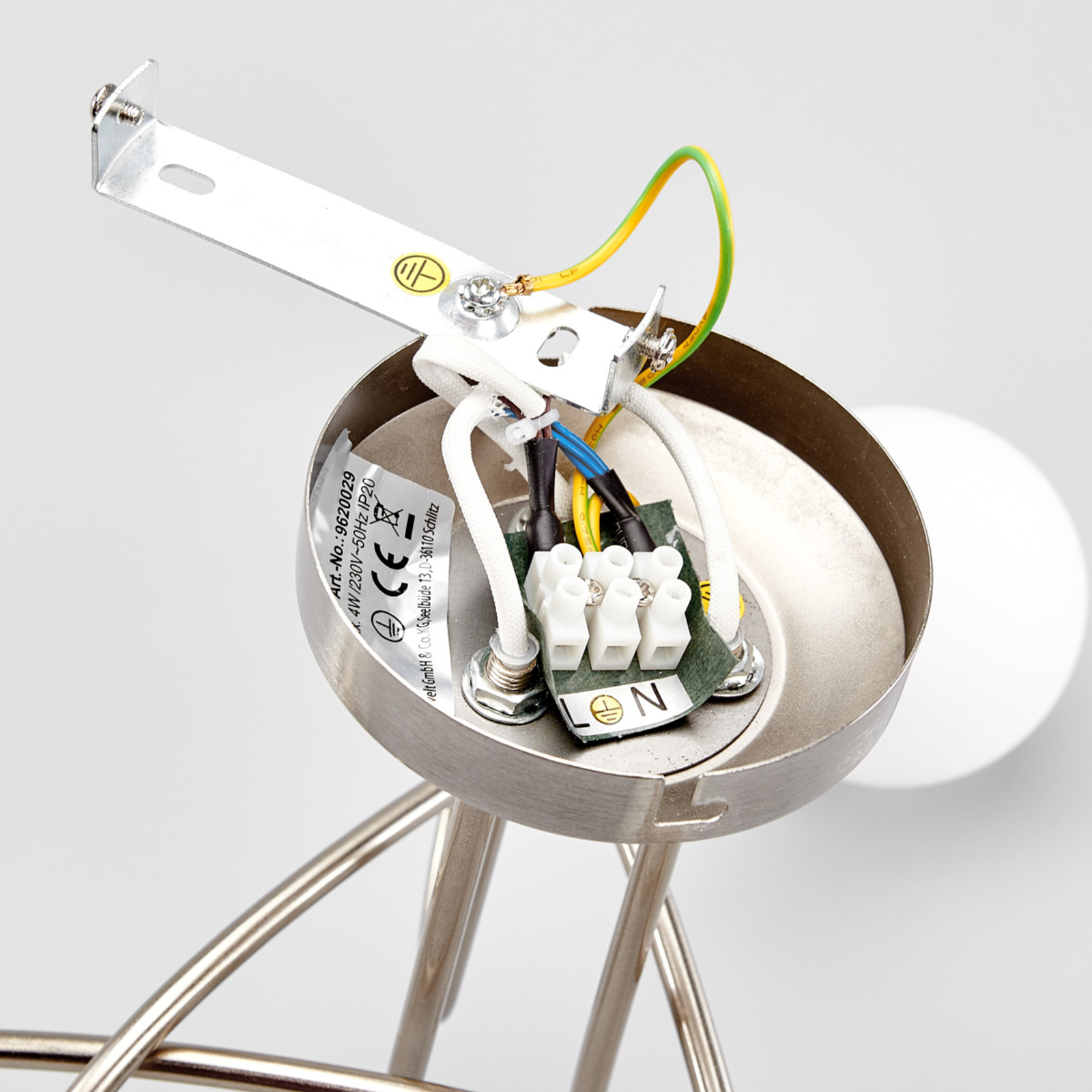 Elaina 3 Deckenleuchte Nickel/Opal - Lindby
