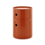 Componibili Big Container, oransje, 2 elementer, høyde 61,5 cm - Kartell