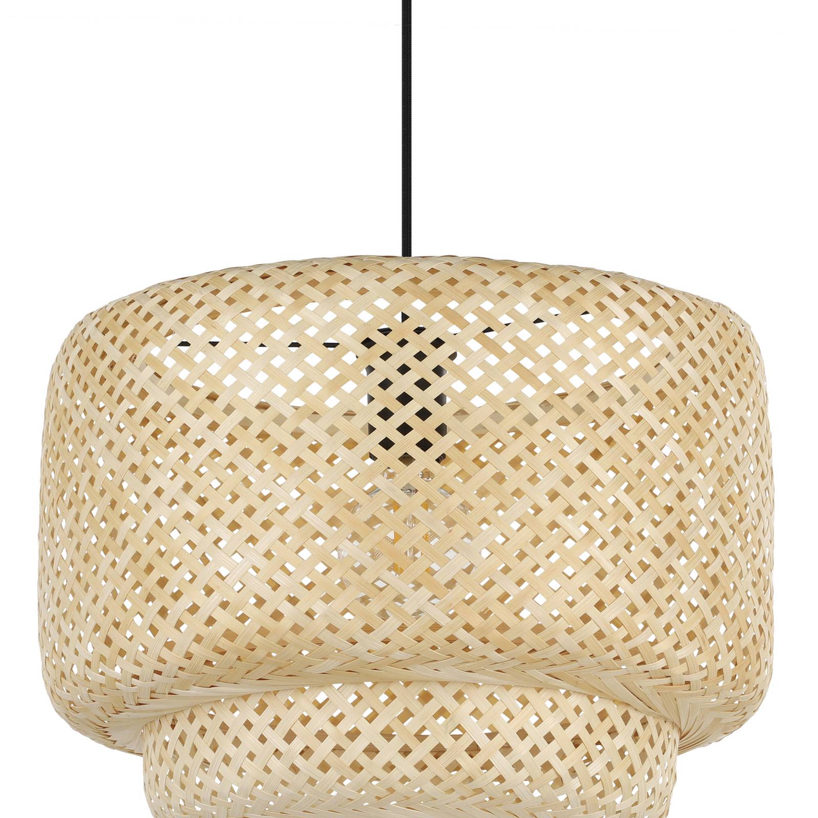 Photos - Chandelier / Lamp EGLO Hettonie pendant light, bamboo lampshade, Ø 42 cm 