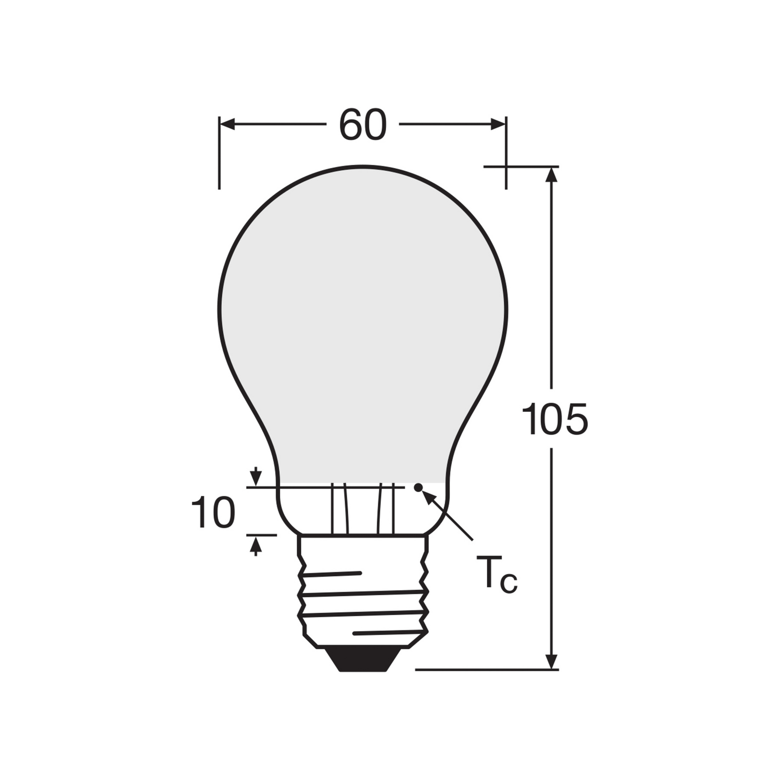 OSRAM LED lemputė matinė E27 6,5W 827 6 vnt